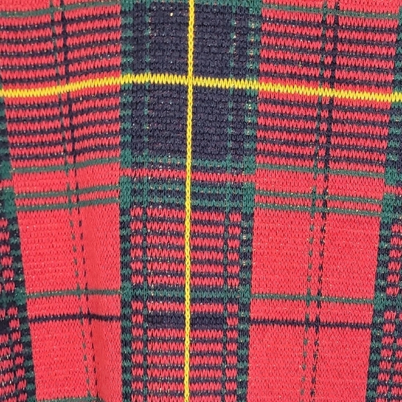 JOS A BANK Mens Plaid Crewneck Sweater Size XL Red Cotton Vintage Grandpa Y2K - Picture 4 of 11